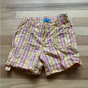 The Children's Place Plaid Yellow Pink and Green Bermuda Shorts